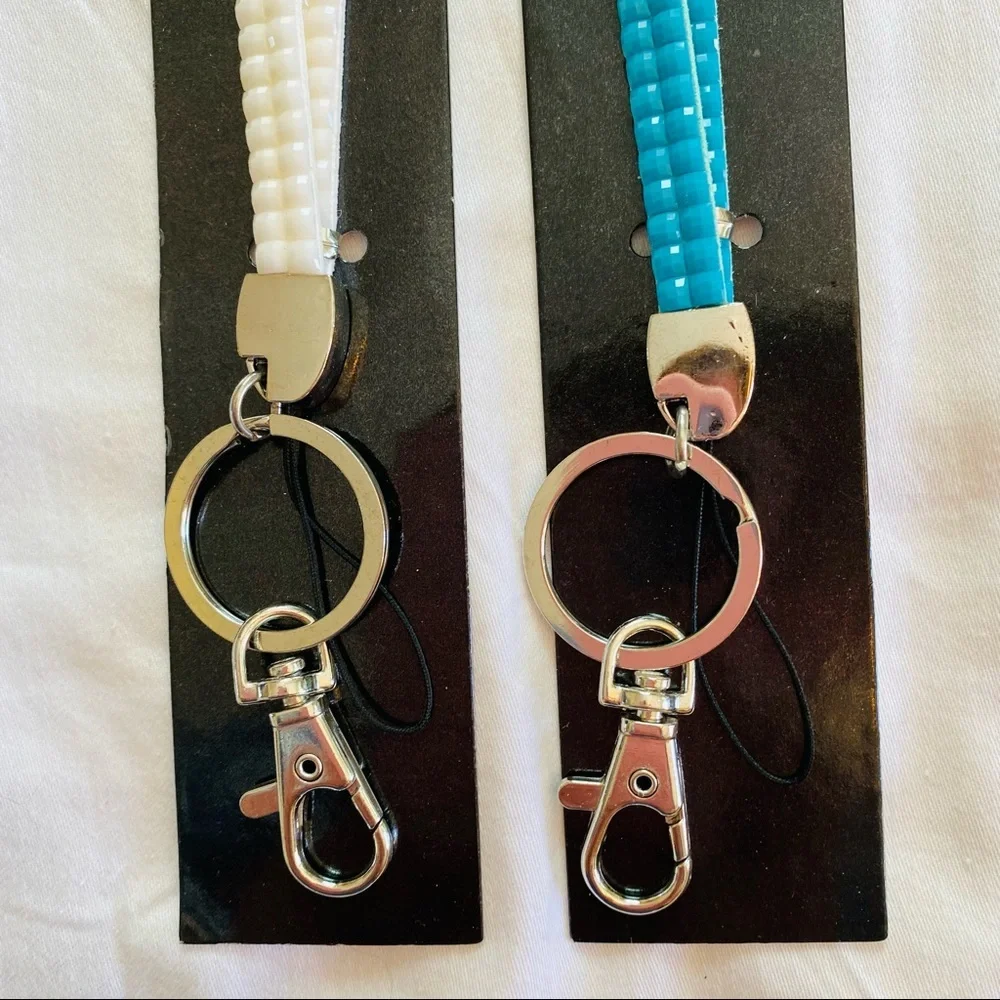 Lanyards Turquoise and White. Set of 2!